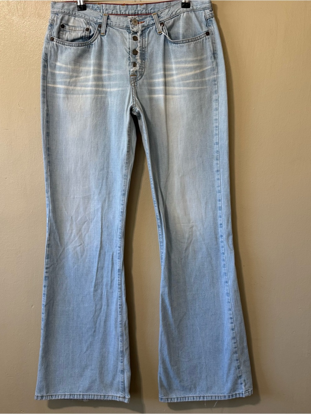 Vintage Y2K Lucky Brand Dungarees Glamrock Flared Jeans with Button Fly